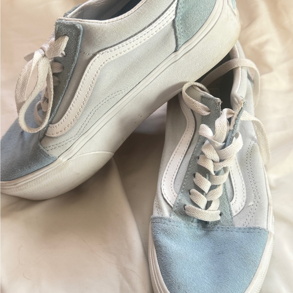 Vans Old Skool Stack baby blue and white